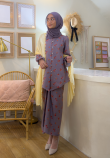 AYNA KURUNG SET IN DARK VIOLET