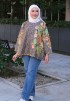 JOYCE BLOUSE BATIK IN DENIM FLOWER