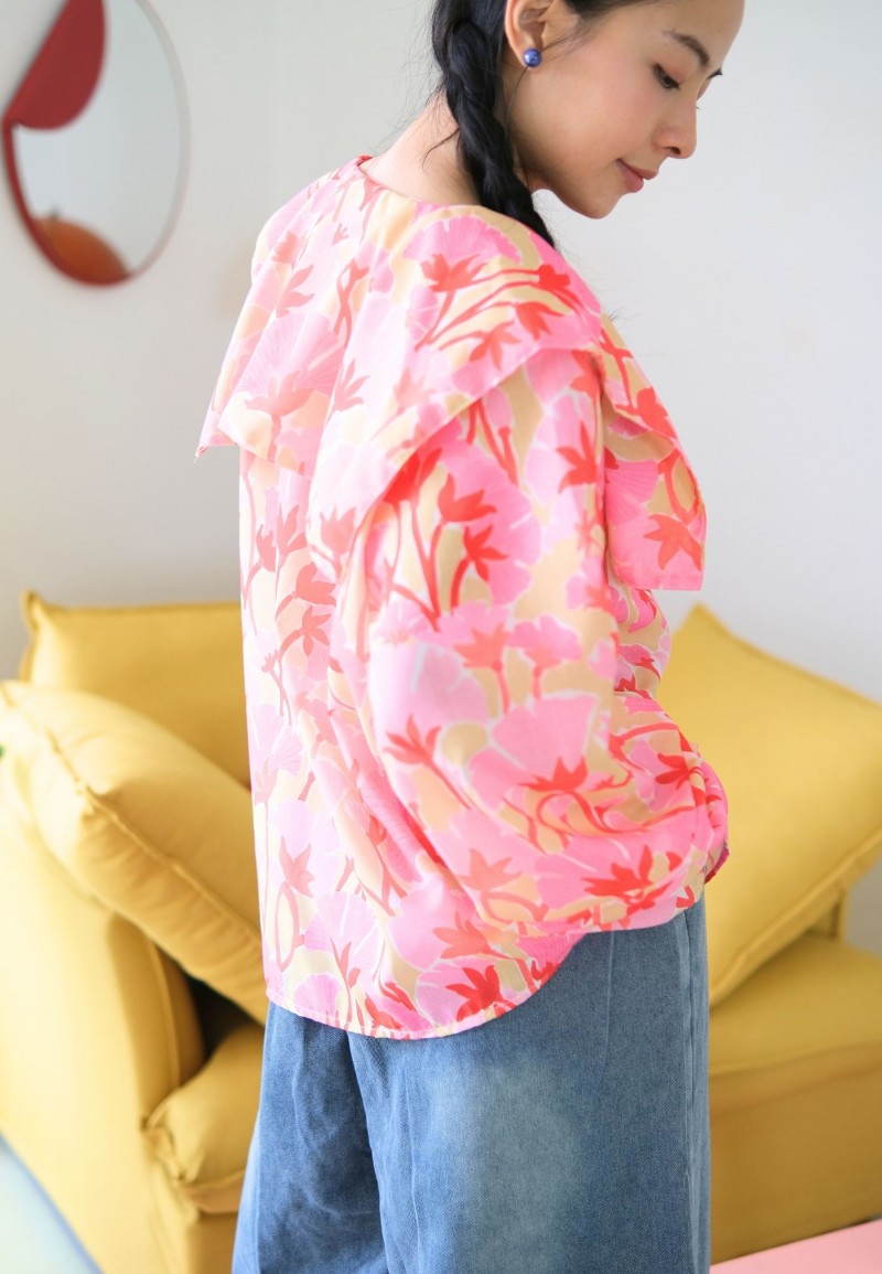 NISSY BLOUSE IN PINK CARNATION