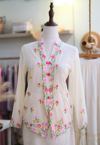 LEIA KEBAYA TOP 6.0 FLOUR PINK