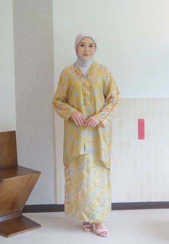 DAPHNE KURUNG SET IN TEA GREEN