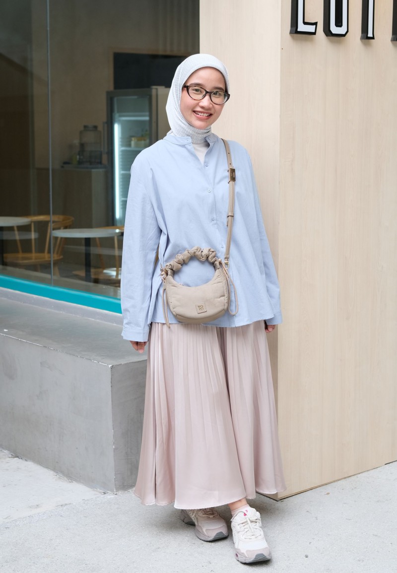 ALLY BUTTON BLOUSE IN SUMMER SKY