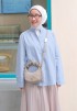 ALLY BUTTON BLOUSE IN SUMMER SKY