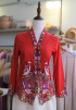 UNA KEBAYA TOP IN RED PURPLE