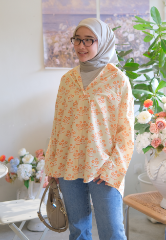 DARCIE BLOUSE IN LEMON CREAM