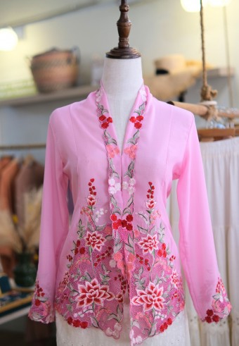 LEIA KEBAYA TOP 7.0 CANDY PINK