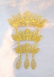 GOLD BROOCH IN FAN