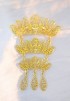 GOLD BROOCH IN FAN