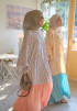 TERRA LONG DRESS IN IVORY TANGERINE