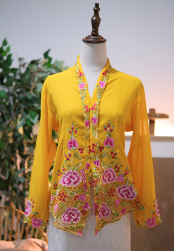LEIA KEBAYA TOP 9.0 IN LEMON