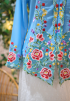 NINA KEBAYA BUTTON TOP 9.0 IN ICY BLUE