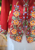 LEIA KEBAYA TOP 9.0 IN CARMINE