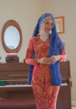 TIARA SELENDANG SULAM IN NAVY BLUE
