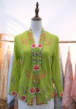 HANA KEBAYA BUTTON TOP 3.0 IN GRASSHOPPER