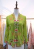 HANA KEBAYA BUTTON TOP 3.0 IN GRASSHOPPER
