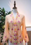 HANA KEBAYA BUTTON  TOP 2.0 PEACH