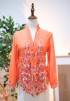 NINA KEBAYA BUTTON TOP 10.0 IN TANGERINE