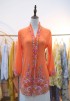 NORA LONG KEBAYA TOP 2.0 IN TANGERINE