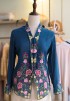 NINA KEBAYA BUTTON TOP 8.0 IN MOONLIT POOL