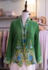 NINA KEBAYA BUTTON TOP 8.0 IN POSY GREEN