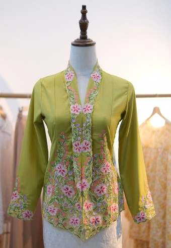 ARIA KEBAYA TOP  IN RICH OLIVE