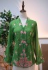 HANA KEBAYA BUTTON  TOP 2.0 IN GREEN GLOW
