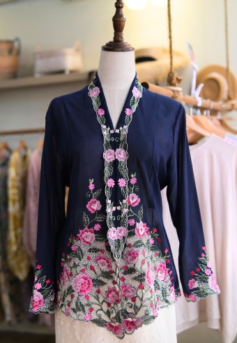 LEIA KEBAYA TOP 8.0 PENN BLUE