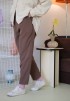 ANKLE PANTS IN DARK CHOCO