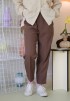 ANKLE PANTS IN DARK CHOCO