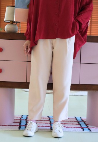 ANKLE PANTS IN VANILLA