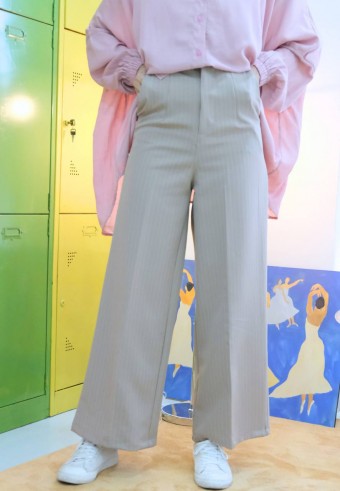 STRIPE PANTS IN NUDE