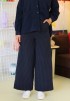 STRIPE PANTS IN DARK BLUE