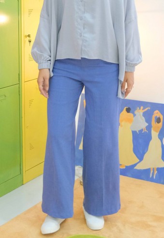 WIDE LEG JEANS IN LIGHT BLUE