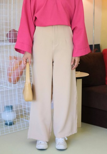 WIDE LEG PANTS IN CREAM