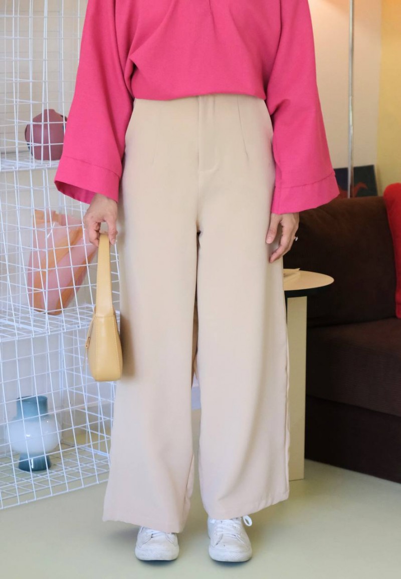 WIDE LEG PANTS IN CREAM