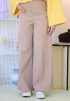 WIDE LEG PANTS IN LIGHT BROWN