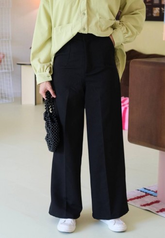 WIDE LEG PANTS IN BLACK
