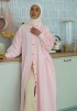 LEORA LONG DRESS IN CORAL PINK