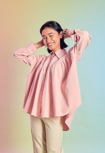Levly Happiness Blouse in Creamy Peach